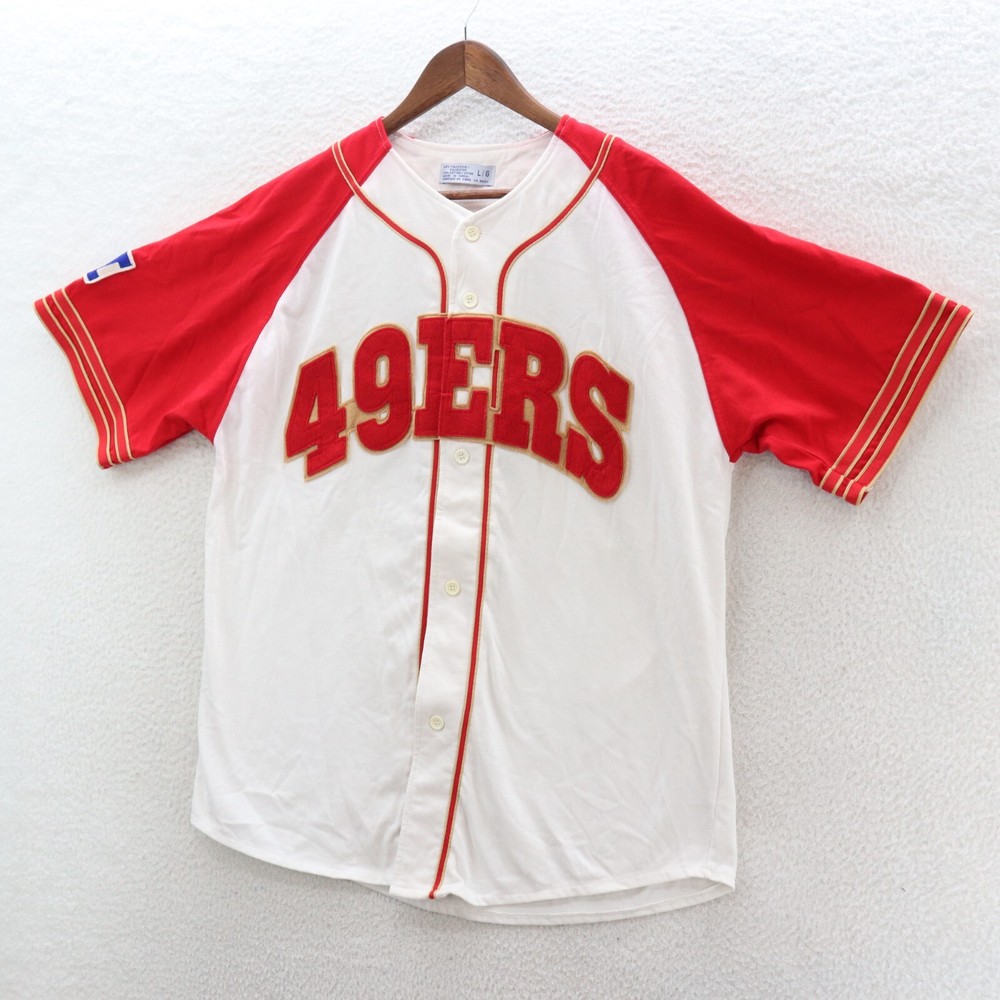 VTG STARTER San Francisco 49ers Baseball Jersey Men's Large White NFL Football