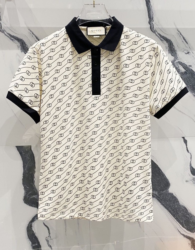 25SS Men's Stylish Printed Short Sleeve Polo Shirt Casual Comfort Fit