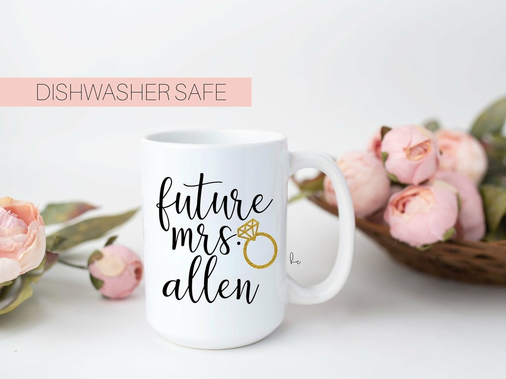 Future Mrs Mug Personalized Future Mrs Mug Gift Bride Mug Engagement Gift Mug