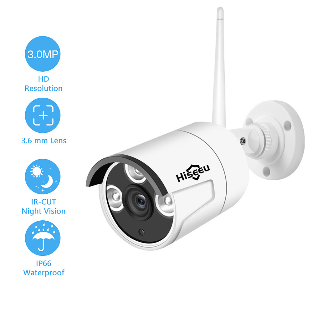Hiseeu 3MP Waterproof Outdoor IP Security Camera Y4V2 for Surveillance