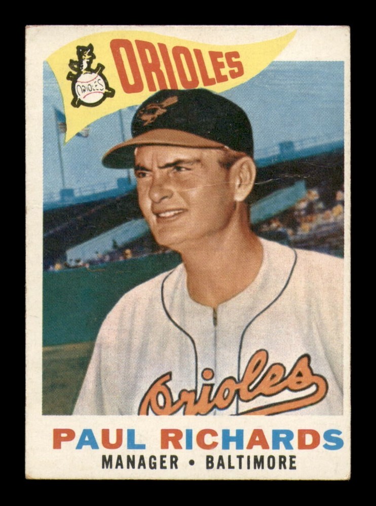 1960 Topps #224 Paul Richards Manager VG-EX OBGcards Vintage Baseball