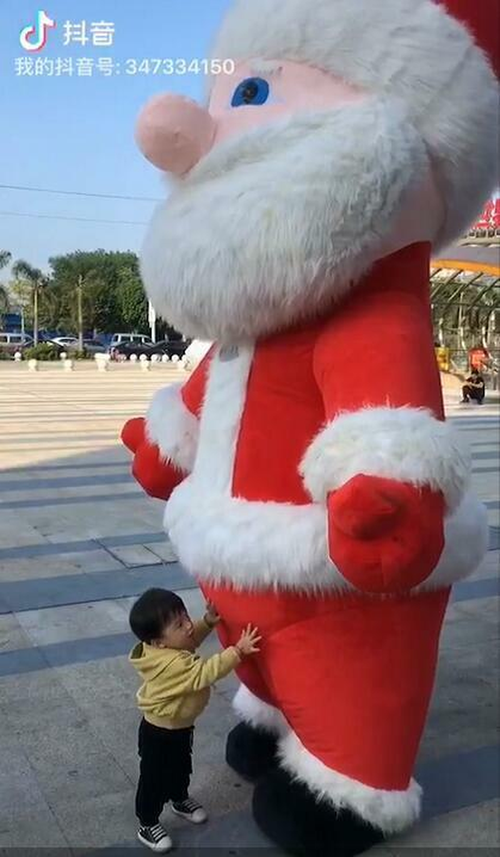 Halloween Christmas Inflatable Santa Claus Mascot Costume Cosplay Clothing