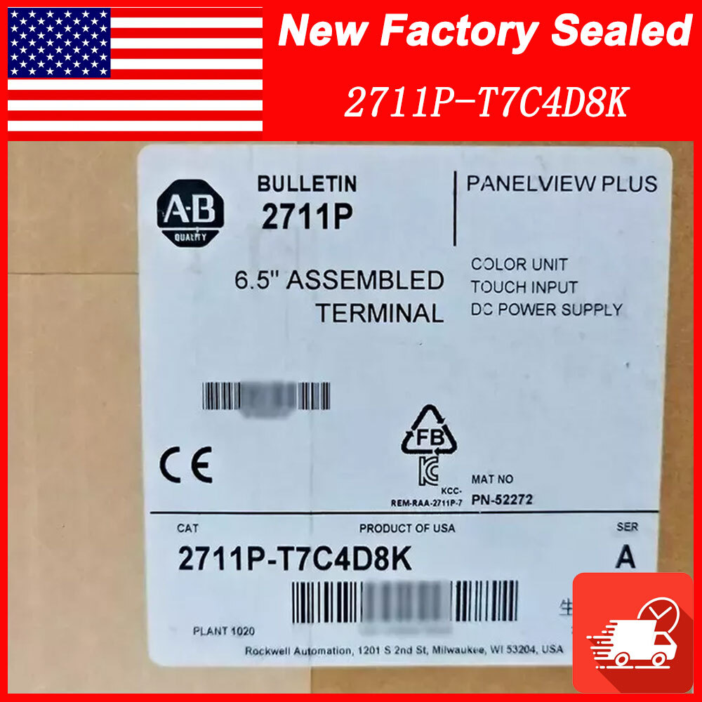 New Allen-Bradley 2711P-T7C4D8K SER A Panelview Plus Operator Interface Panel