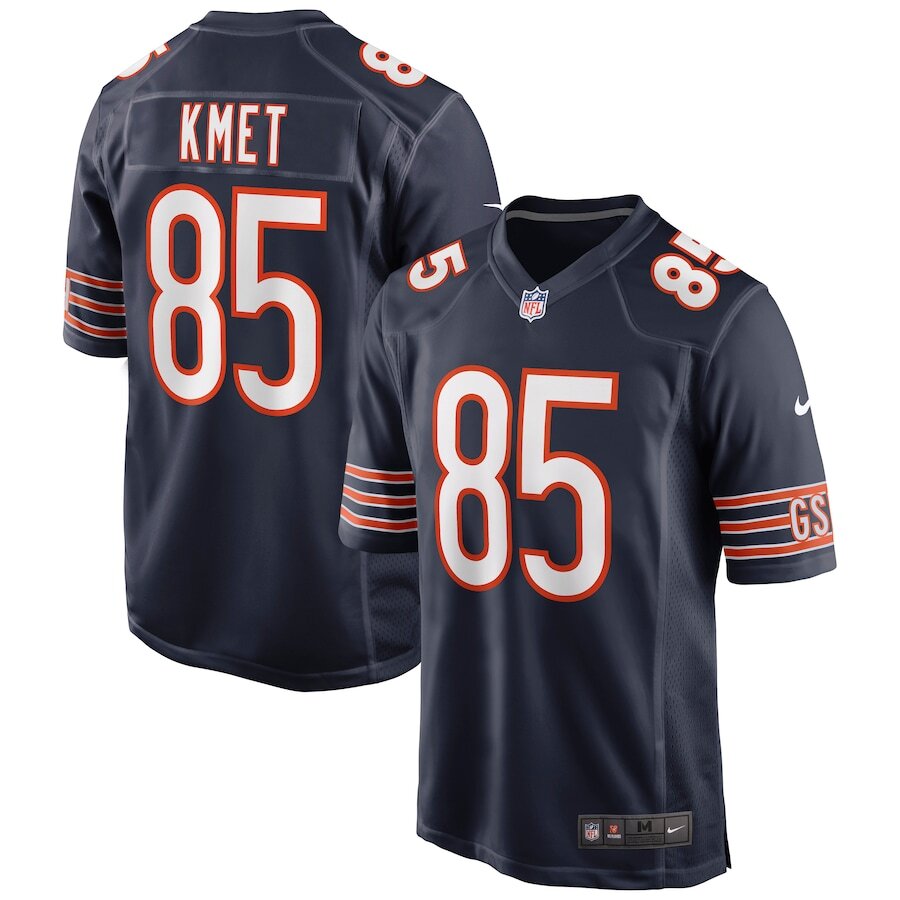 Men's Cole Kmet #85 Navy Player Game Stitched Jersey