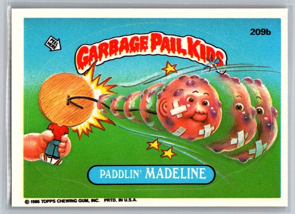 1986 Topps Garbage Pail Kids Series 6 #209b Paddlin' Madeline Card