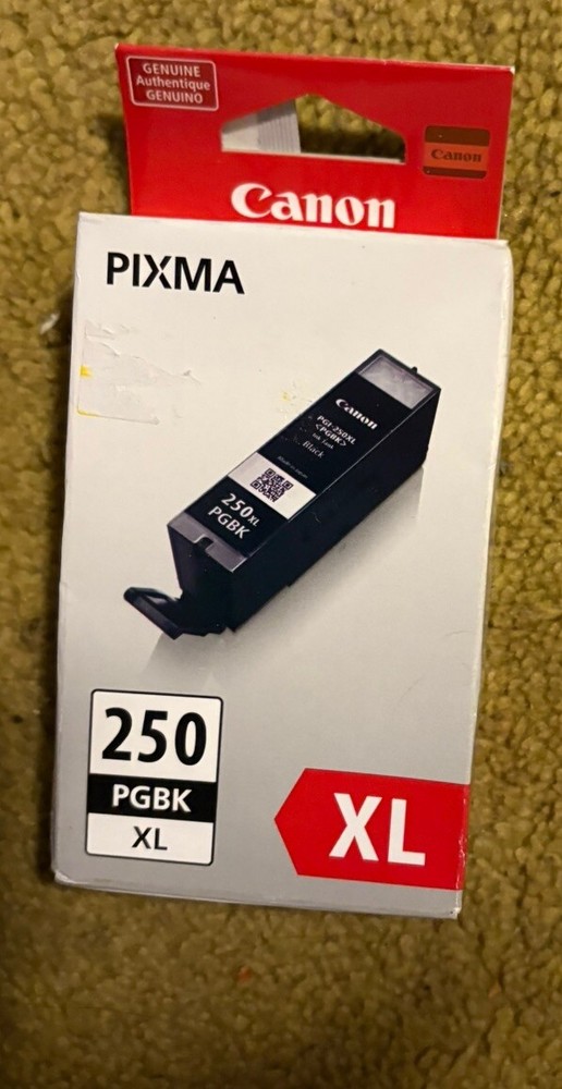 Canon Ink Cartridge Pixma 250 PGBK XL Black Genuine Factory New
