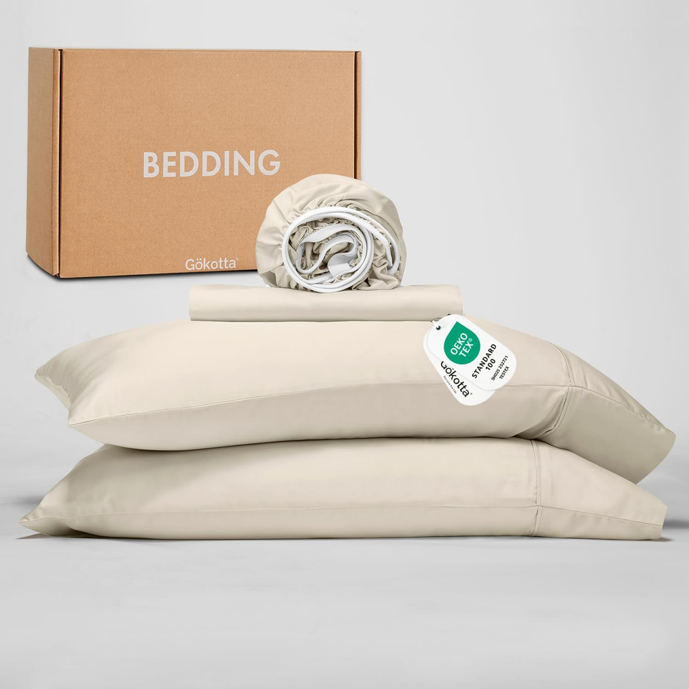 Queen Size 4-Piece Bamboo Rayon Cooling Bed Sheet Set