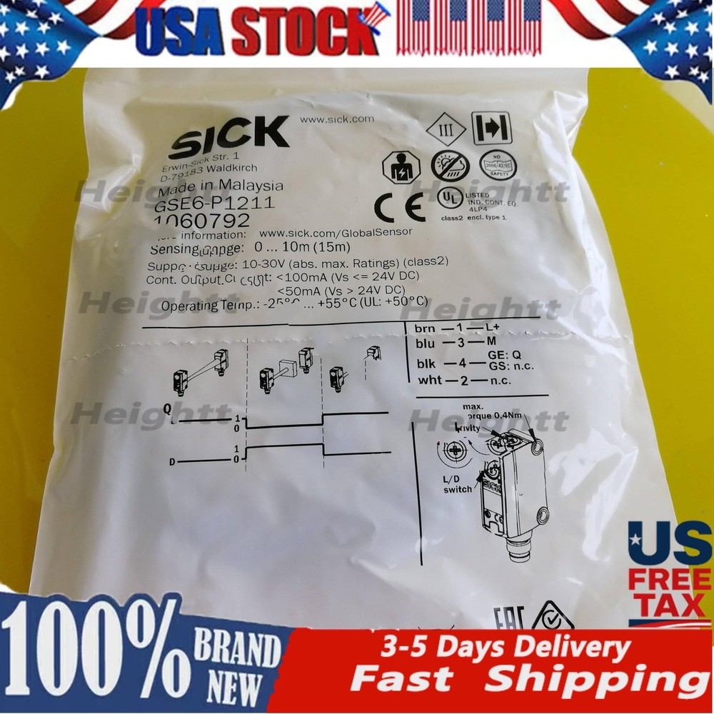 SICK GSE6-P1211 Photoelectric Sensor New One GSE6P1211