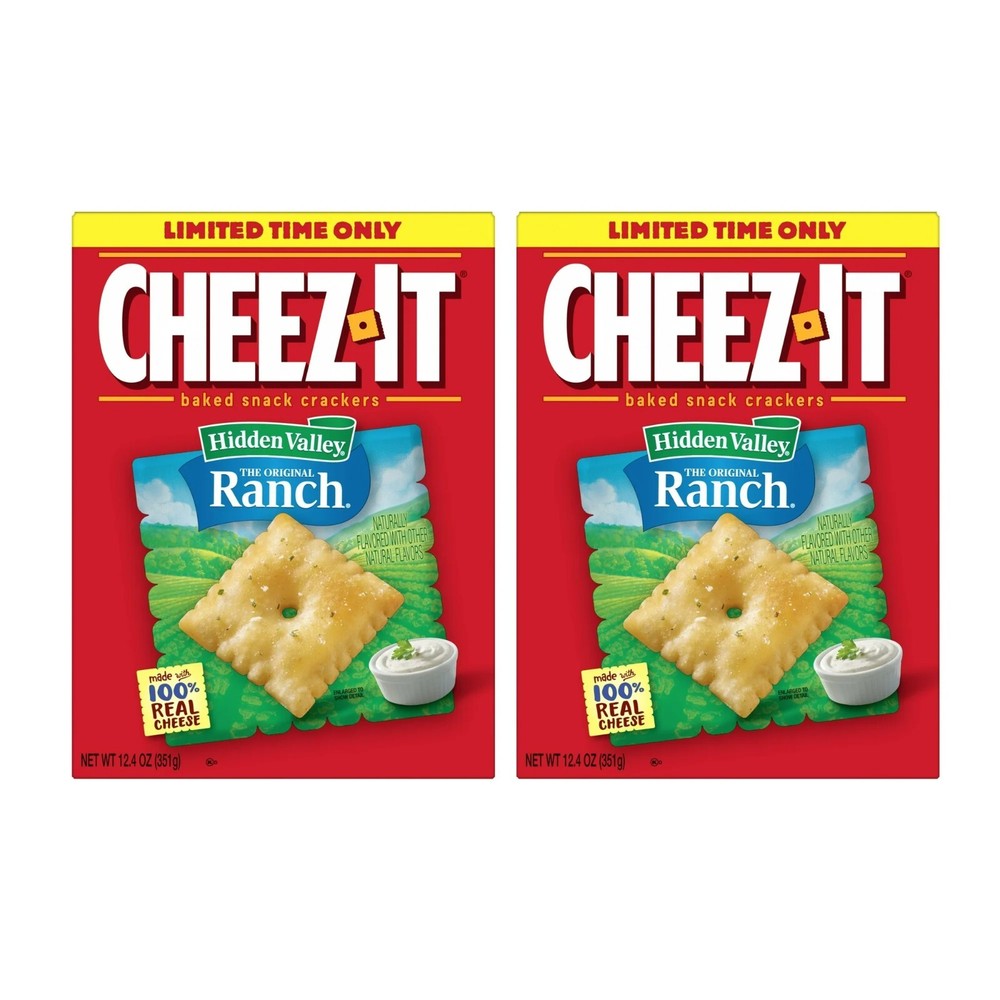 Cheez it Hidden Valley Ranch Baked Cheese Snack Crackers Limited Time Only-image