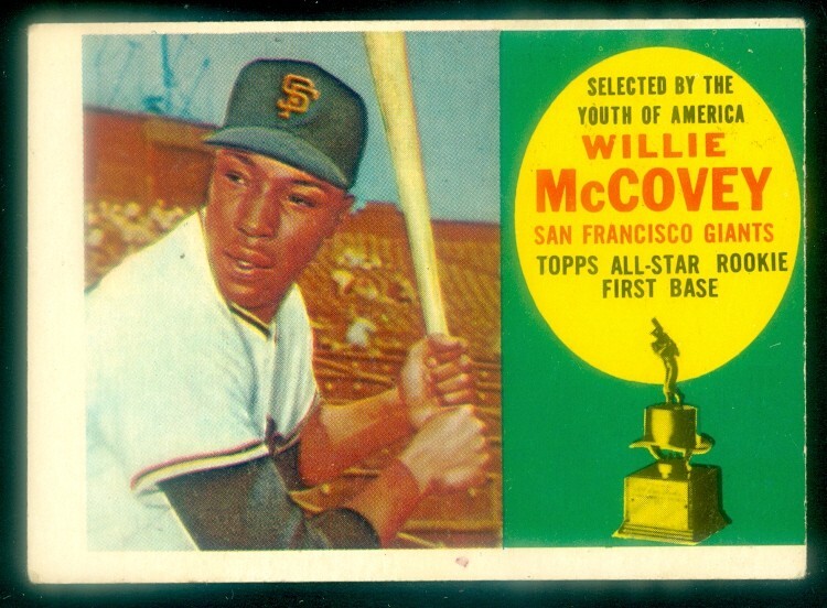 1960 TOPPS #316 WILLIE McCOVEY RC VG