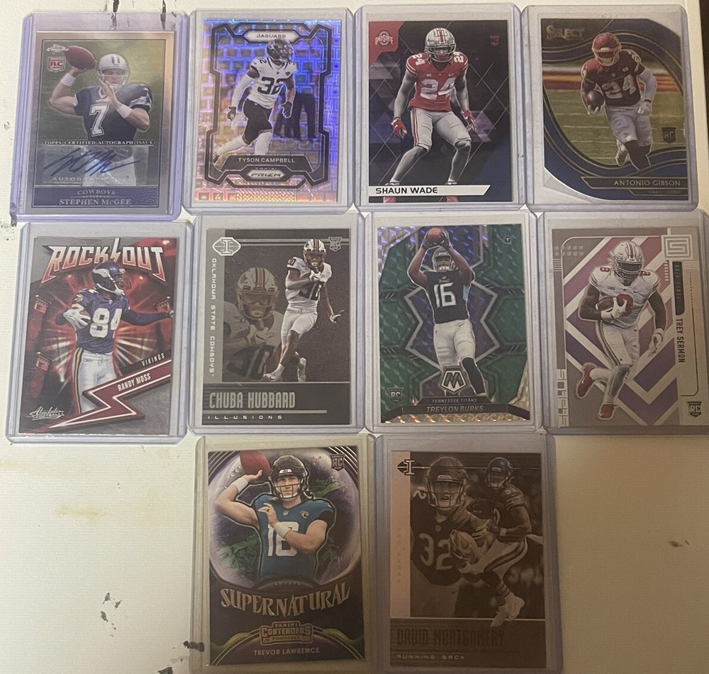 (10) NFL Football Card Lot - 1 Auto/2 #d - Cheap Lot With Autos + #’d Cards !!