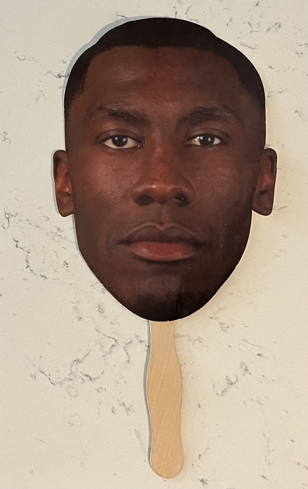 Rare Shannon Sharpe Denver Broncos Mardi Gras Mask HOF Face Mask  MINT!!