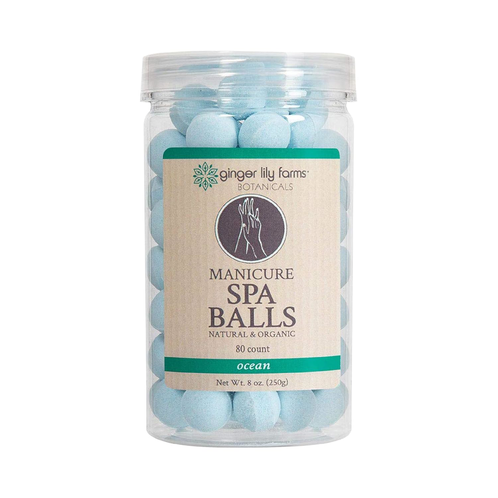 Ginger Lily Farms Botanicals Manicure Spa Balls Ocean, Manicure Soak Balls and 8