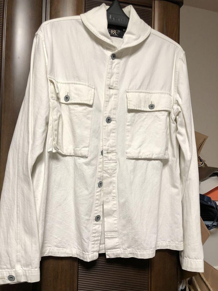 Rrl Us Navy Deck Shirt Jacket _#rr215