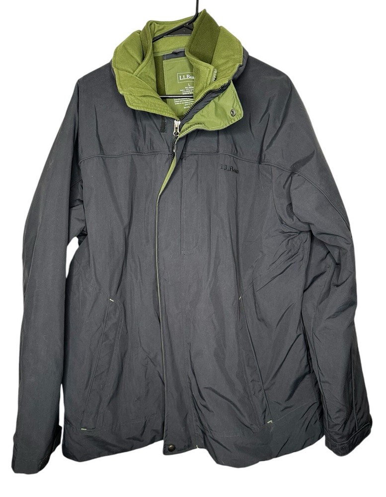 L.L.Bean Mens Fleece-Lined Heavy Warm Jacket Size Large-Tall