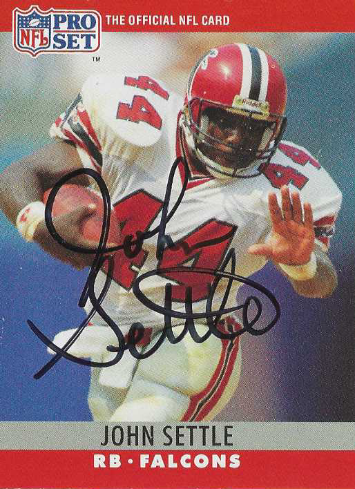 John Settle Atlanta Falcons/ Appalachian State Personally Autographed Card