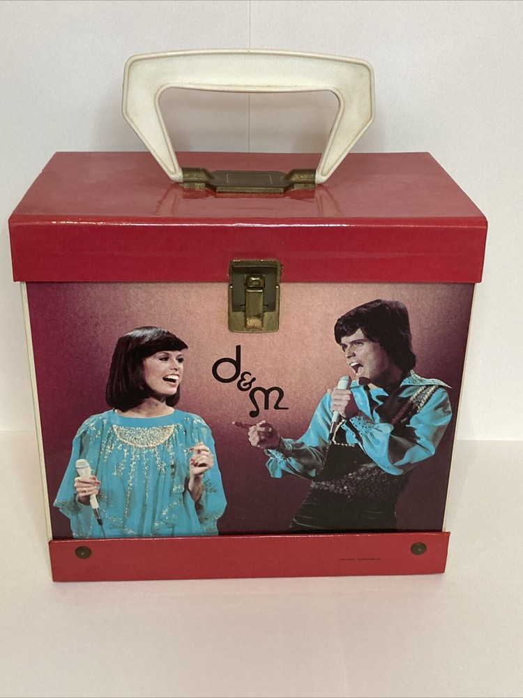 Vintage Donny & Marie Osmond Record Travel Case 45’s Record Storage 1977