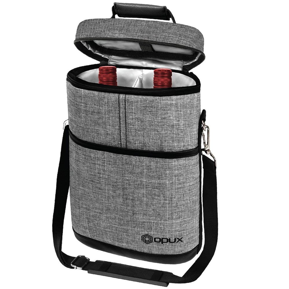 Insulated Leakproof 2-Bottle Wine Tote Cooler Travel Bag