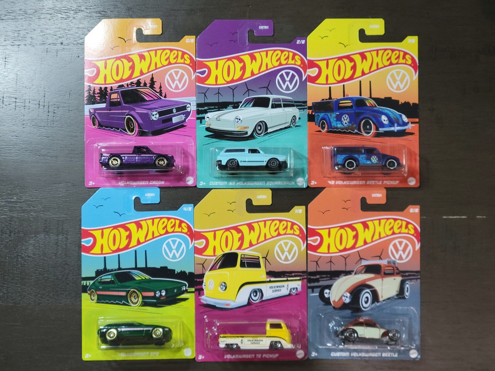 2022 Hot Wheels Volkswagen Set of (6) Cars-Walmart Exclusive-New