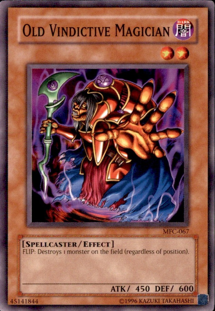 Old Vindictive Magician MFC-067 Yu-Gi-Oh Rare Trading Card