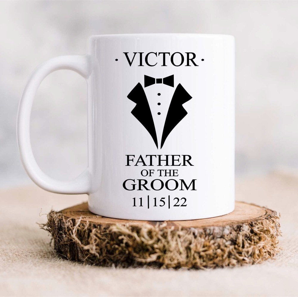 Personalized Father of the Groom Coffee Mug - Best Dad Gift for Wedding Party