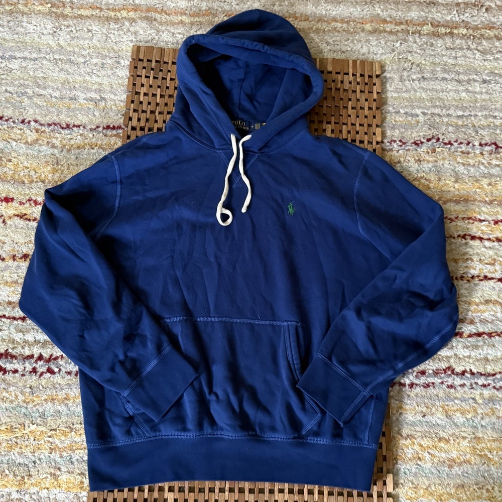 Polo Ralph Lauren Knit Hoodie Hoody Blue Men's Size Medium M