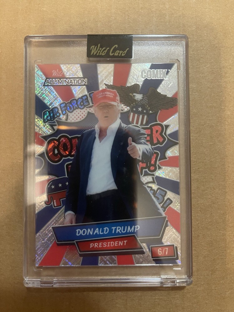 Donald Trump, 2024 Wild Card, Inc Alumination Comix, Commander in Chief! #’d 6/7