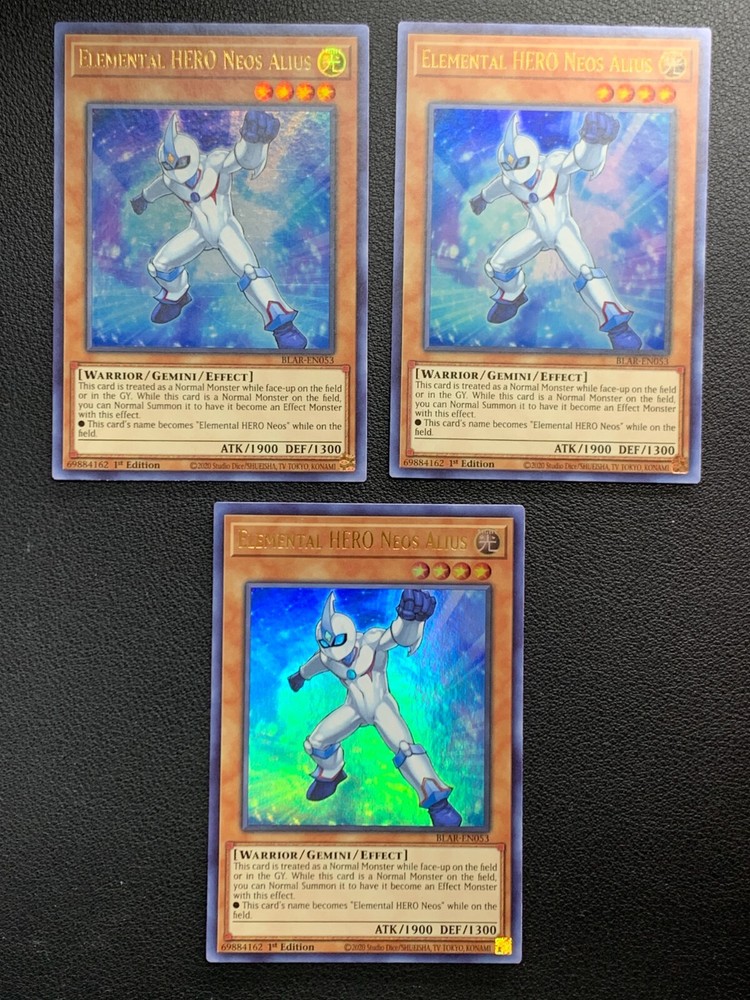 Ultra Rare 1st Ed Elemental HERO Neos Alius BLAR-EN053 Yu-Gi-Oh Card [3]