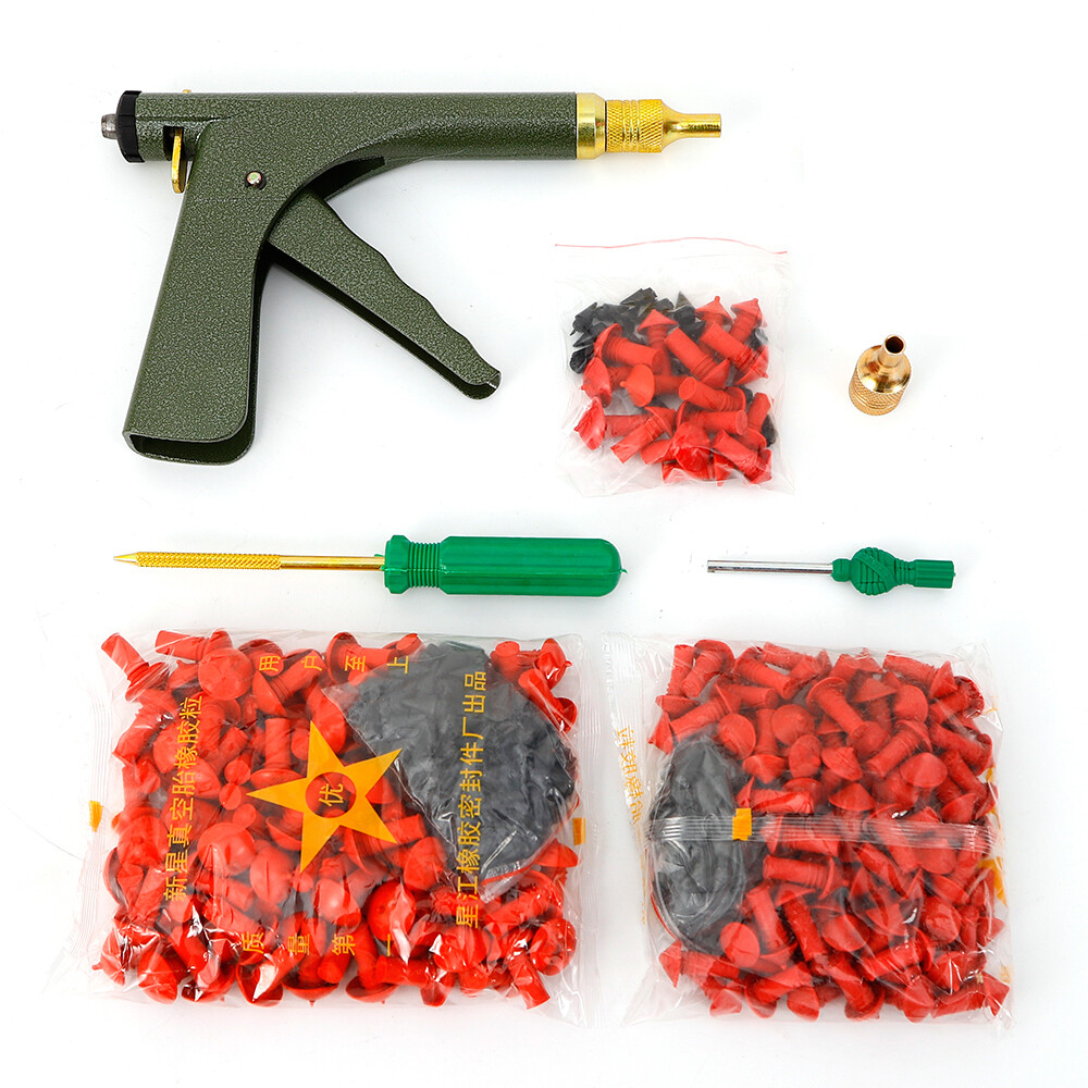 Tubeless Tire Wheel Tire Repair Tool Vacuum Gun Kit Mushroom Plugs Probe Nozzle