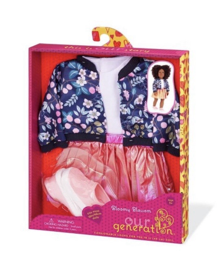 Our Generation Bloomy Blossom Floral Jacket & Skirt Outfit for 18