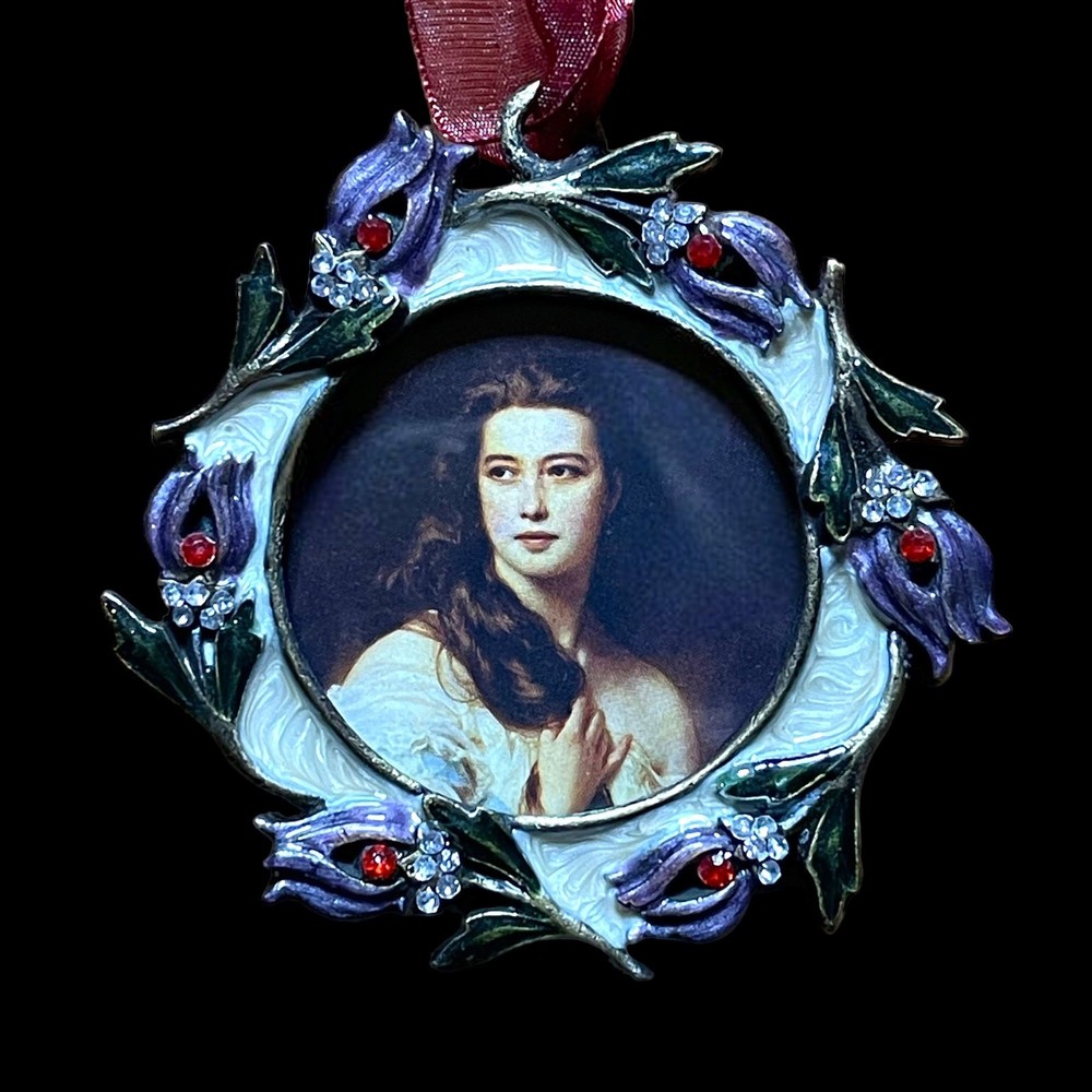 Winward Decor Ornate Metal Pendant Frame with Enamel Rhinestones