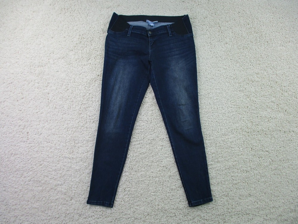 Isabel Maternity Jeans Womens 6 Boue Denim Jeggings Stretch Skinny Leg Dark Wash