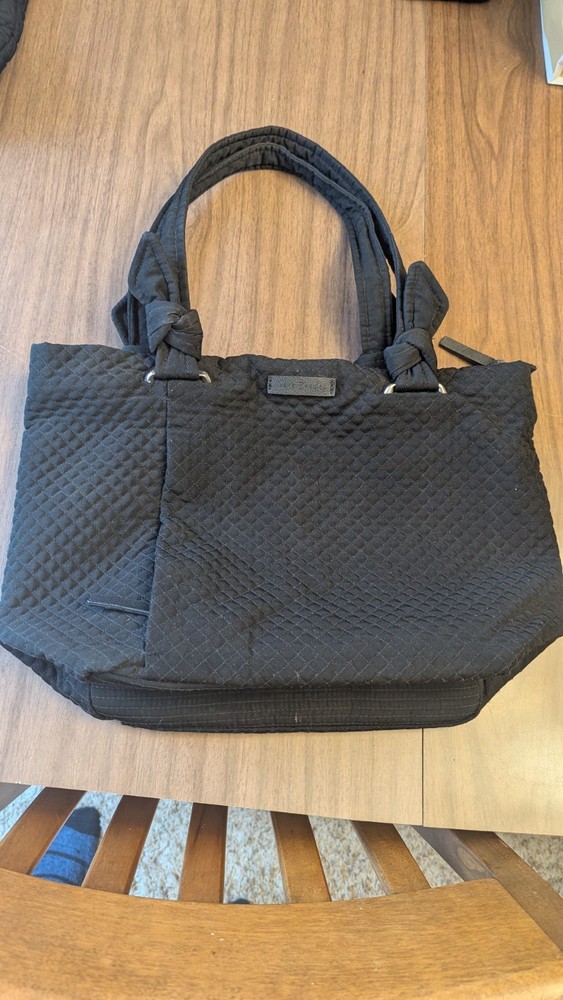 Nice VERA BRADLEY Glenna Microfiber Satchel Purse Black
