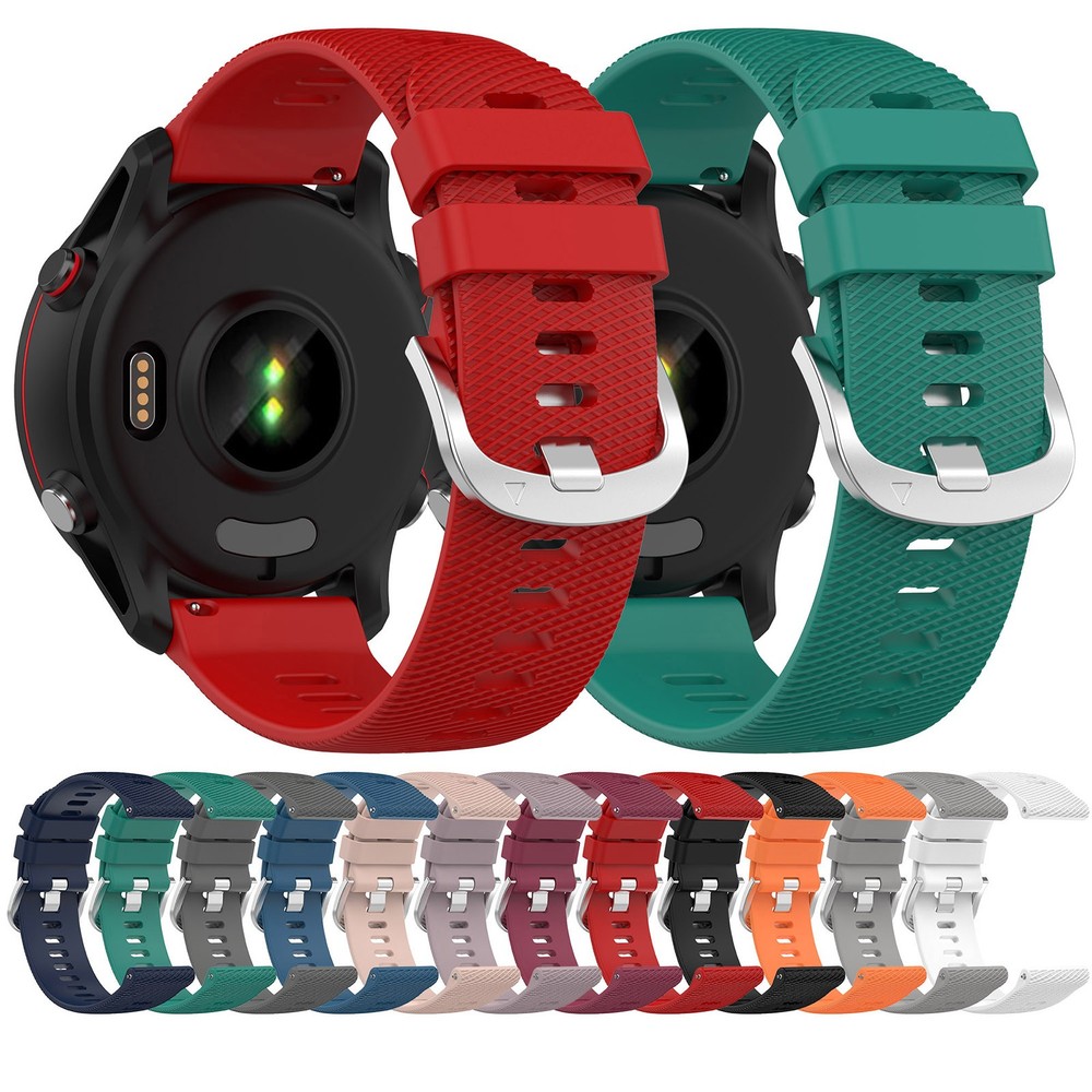 Cross Pattern Silicone Watch Strap Belt for Garmin Forerunner 255