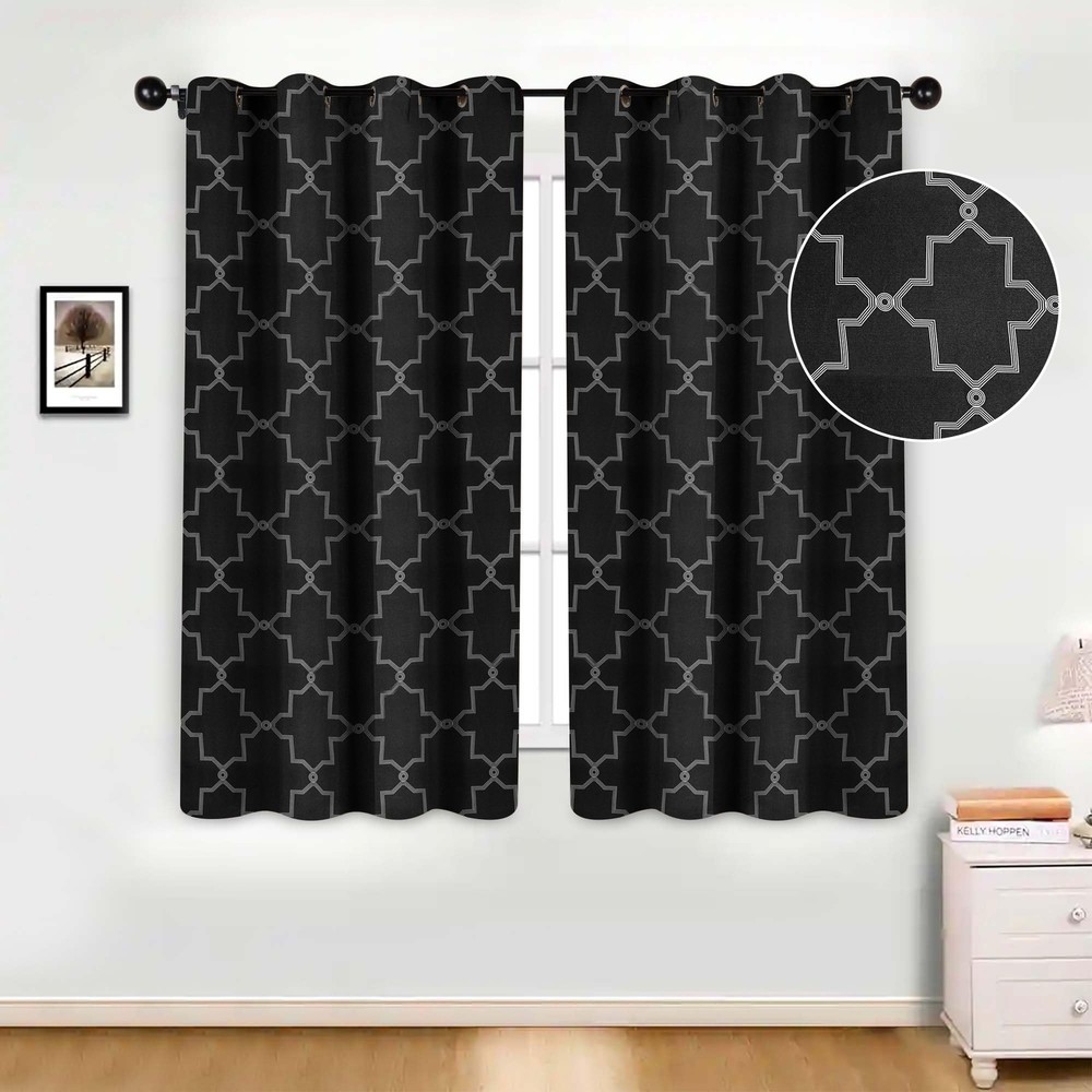Blackout Curtains for Bedroom, Window Accent, Farmhouse, Living Room, Insulat...