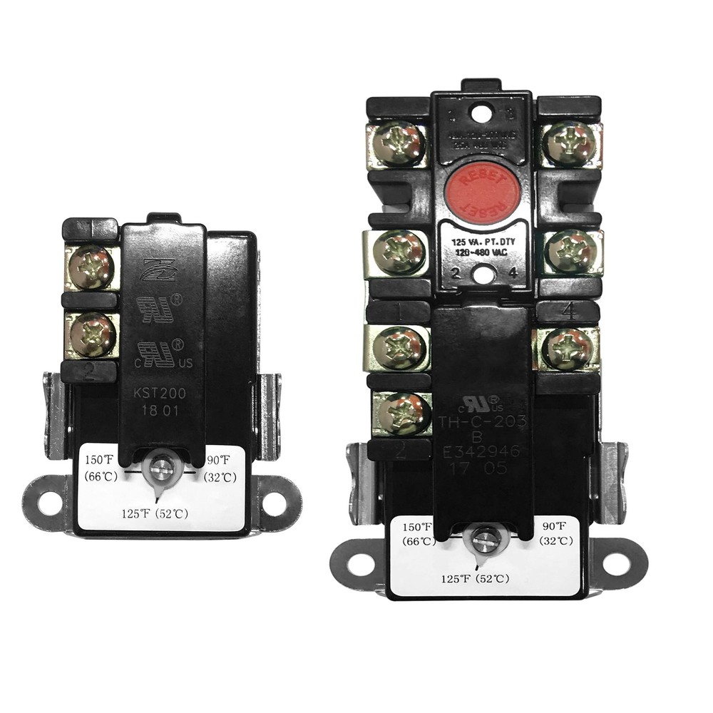 Double Element Water Heater Thermostat with Upper T-image