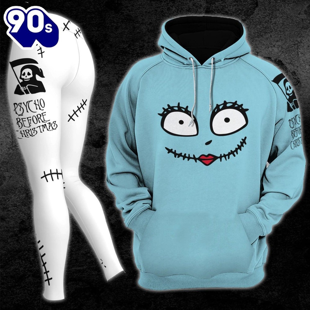 Christmas Nightmare Combo Blue & White Hoodie and Leggings - Musicdope90s