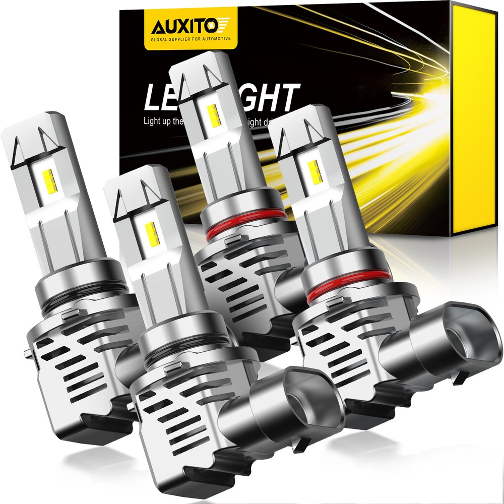 4/8Pcs 9005 9006 LED Headlights Kit Combo Bulbs High Low Beam Super White Bright