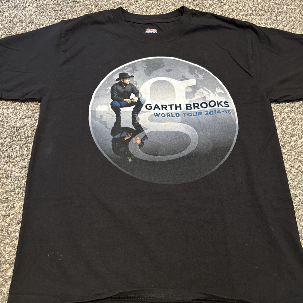 Garth Brooks 2014-15 World Tour Cities Black Hanes Country T-Shirt