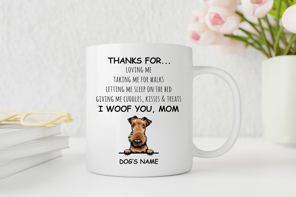 Airedale Gift Airedale Mug Funny Airedale Gift Ideas Airedale Mom Gift Airedale