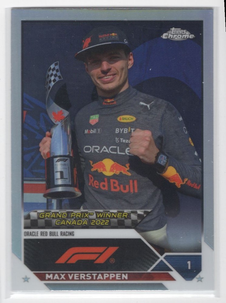2023 Topps Chrome Formula 1 Refractor Max Verstappen Oracle Red Bull Racing #152