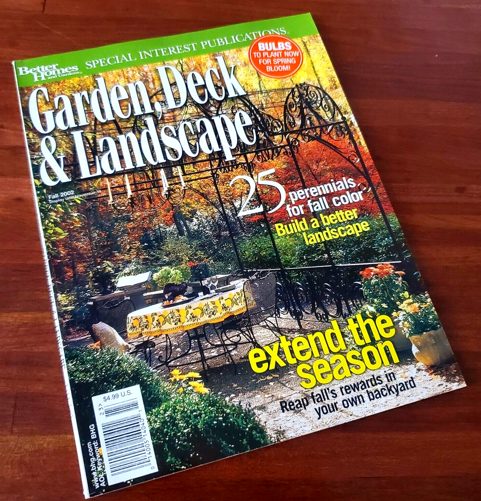 BETTER HOMES GARDEN DECK & LANDSCAPE FALL 2002 EXTEND THE SEASON MAGAZINE