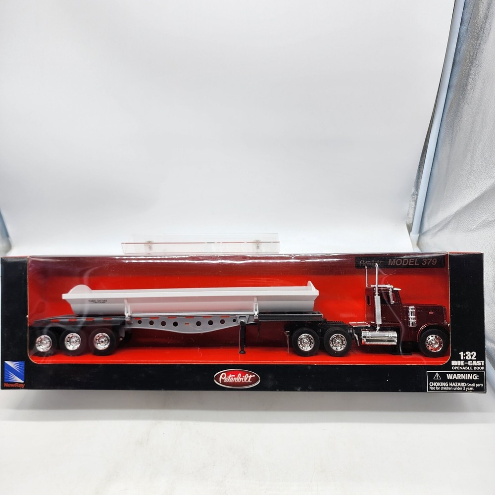 Peterbilt Vintage Model 379 Truck 1:32 Die-Cast Openable Door Side DUMP Shipped