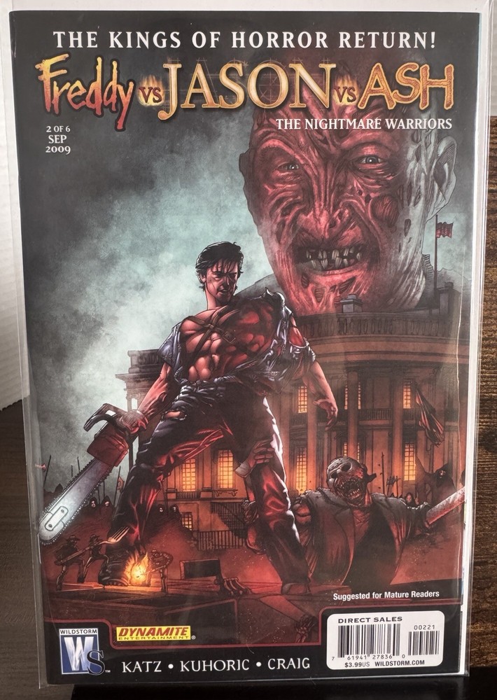 Freddy Vs Jason Vs Ash: The Nightmare Warriors #2 -Rare Cover- Dynamite+WS - NM
