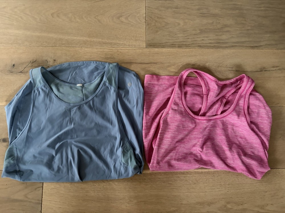 lululemon sculpt tank and swiftly tech racer back bundle - approx size 8