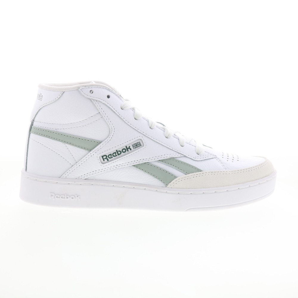 Reebok Club C Form Hi Womens White Leather Lace Up Lifestyle Sneakers Shoes 8.5