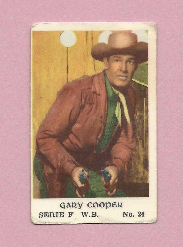1956 Dutch Gum Card Serie F #24 Gary Cooper