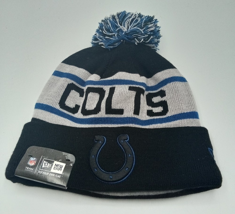Indianapolis Colts Team Color Pom Pom Knit Beanie by New Era
