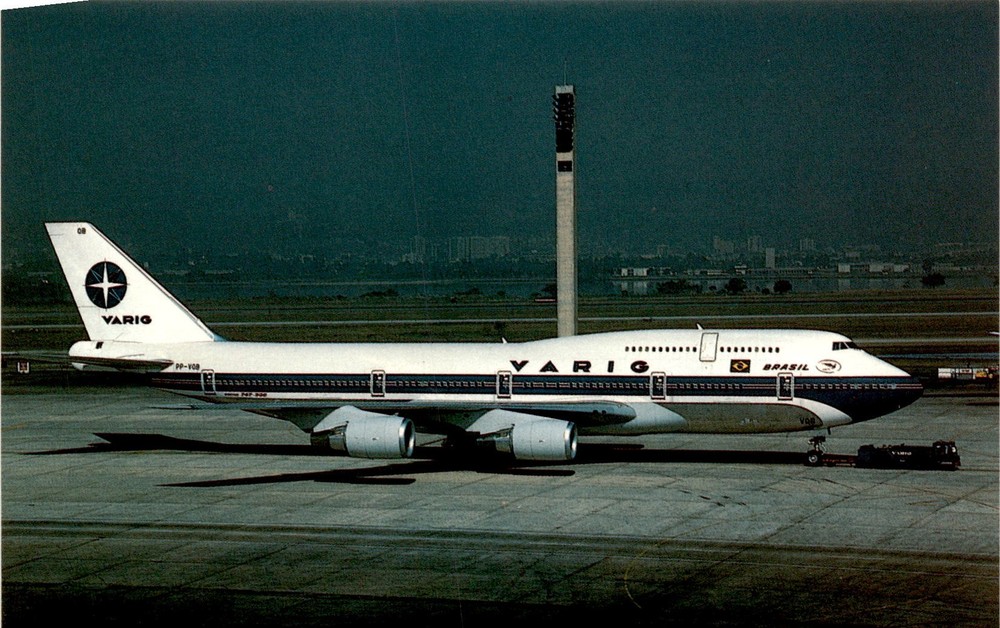VARIG, PP-VO, BRASIL Boeing 747-341, MSN 241 Postcard