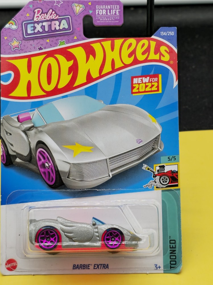 Barbie Car 2022 Hot Wheels  silver-gray BARBIE EXTRA new model 134/250 Tooned